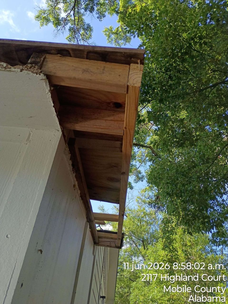 Roof repair work by A&W Roofing, June 2026